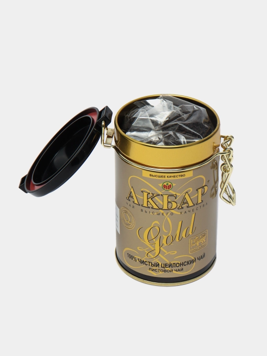 AKBAR черный чай GOLD, 100 гр подарочная упаковка