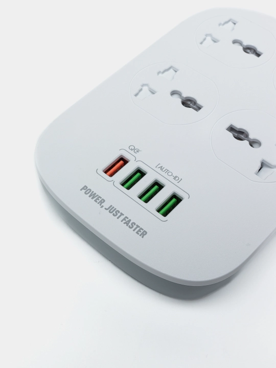 Сетевой фильтр пилот удлинитель LDNIO SC4407, 4 розетки, 2 м, с/з, 10А 2500 Вт
