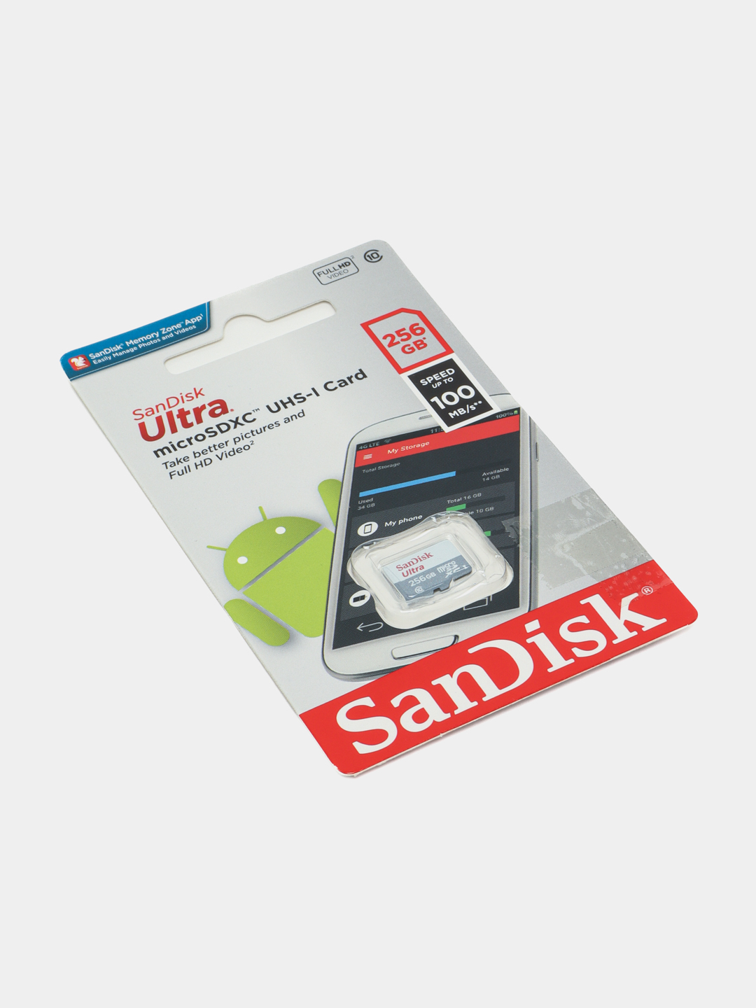 Флешка на телефон карта памяти microSD SanDisk Ultra, 256 ГБ купить по  низким ценам в интернет-магазине Uzum (152798)