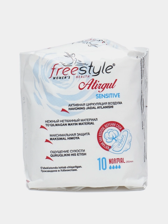 Gigiena prokladkalari Free Style Atirgul Sentetive, 10 dona
