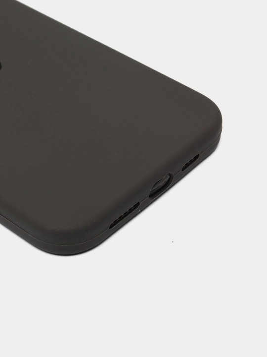 Silicone Case iPhone 12 Pro, 12, 12 Pro Max, 12 Mini, iphone 11 uchun, baxmal qoplamali