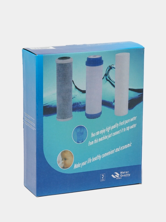 Suv uchun filtrlar, kartrijlar to'plami, 3 tasi 1 da