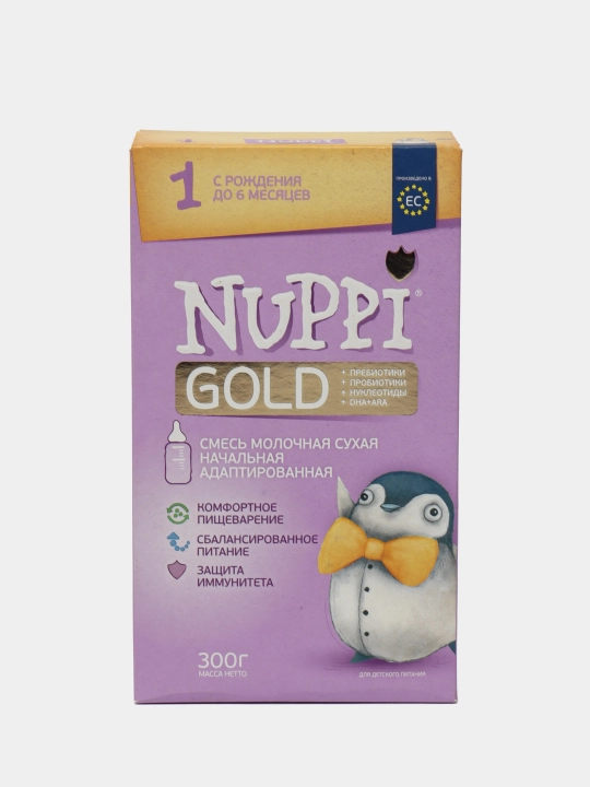 Молочная детская смесь Nuppi Gold с рождения до 6 месяцев, 300 г - 