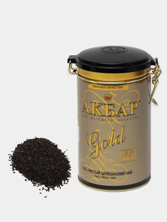 AKBAR черный чай GOLD, 100 гр подарочная упаковка