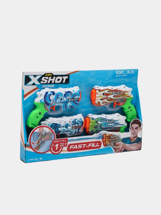 Бластер водяной X-Shot Water Fast Fill Skins Nano, Zuru 11857 - 