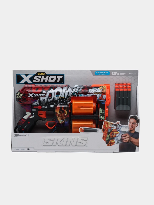 Бластер Zuru X-Shot Skins Dread Dart Boom, 12 дротиков, 36517A