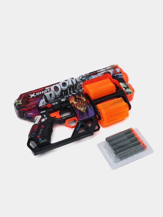 Бластер Zuru X-Shot Skins Dread Dart Boom, 12 дротиков, 36517A - 