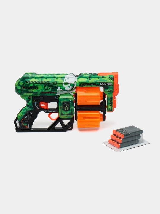 Бластер Zuru 36517D X-Shot Skins Dread Dart Camo, 12 дротиков - 