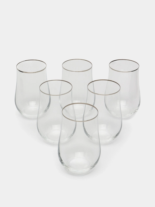 Набор стаканов "Schafer Tulipa Soft Drink Glass", 6 шт, платина - 