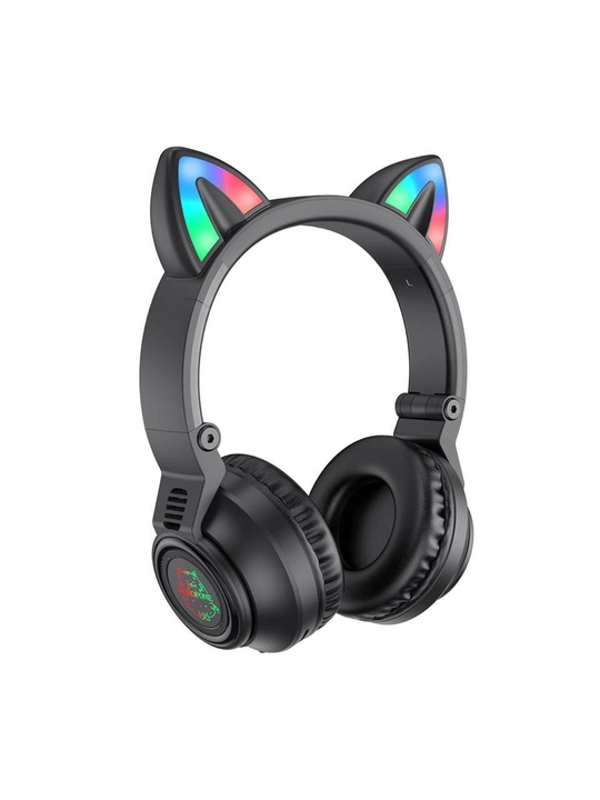 Bolalar uchun simsiz quloqchinlar Cat ear BT 5.0 qora