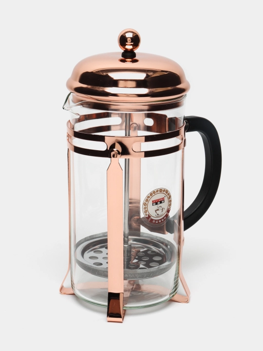 Choynak damlanadigan french-press, shishali, choy va qahva uchun, 1000 ml, 850 ml, 600 ml - 