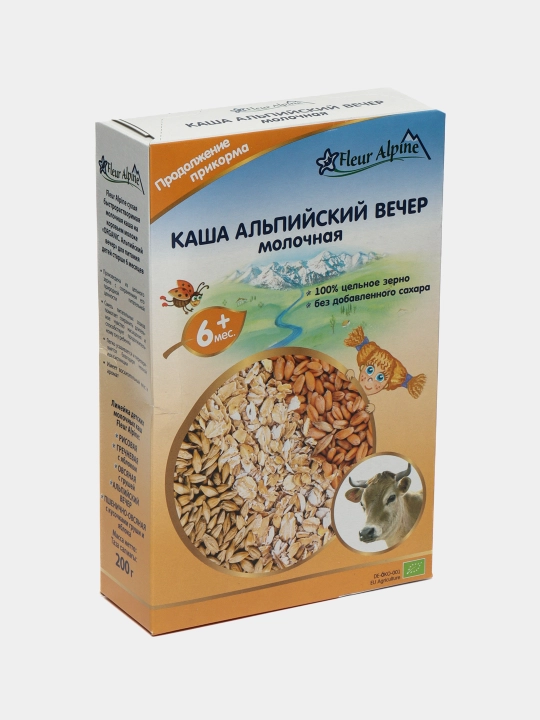 Молочная каша Fleur Alpine Альпийский вечер с 6 месяцев, 200 г - 