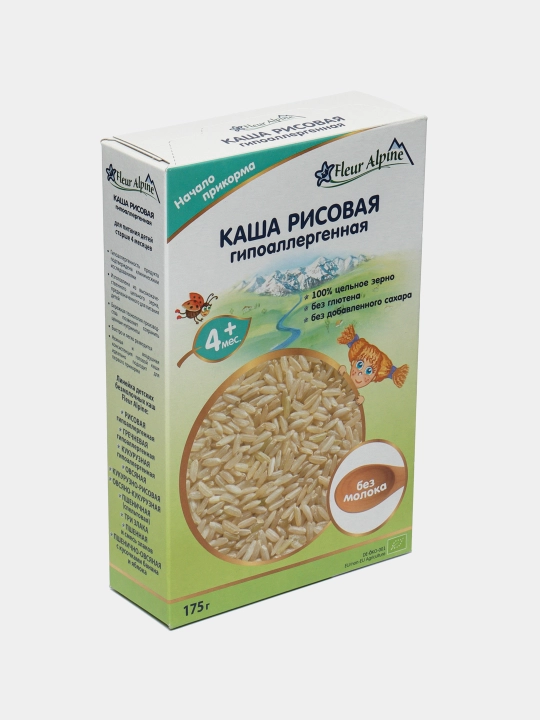 Bo'tqa Fleur Alpine, sutsiz guruchli 4 oydan, 175 g - 