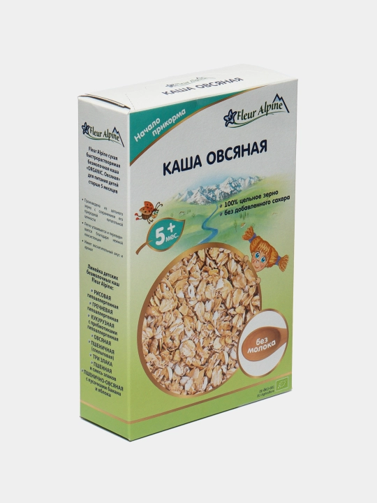 Bo'tqa Fleur Alp pyuresi, sutsiz suli uni, 5 oydan boshlab, 175 g - 