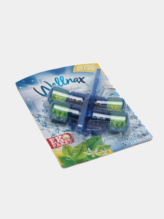 Hojatxona uchun blok Wellnax Moviy suv, limon, 2*50 g