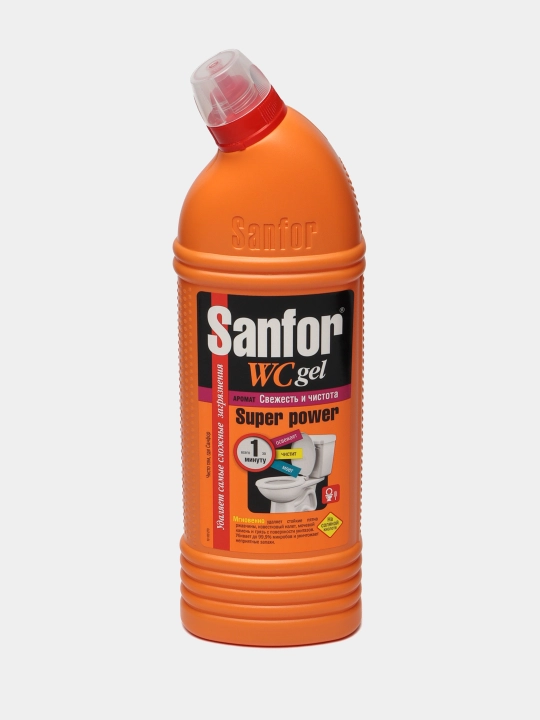 Гель для унитаза Sanfor Super Power, Свежесть и чистота, 1 л