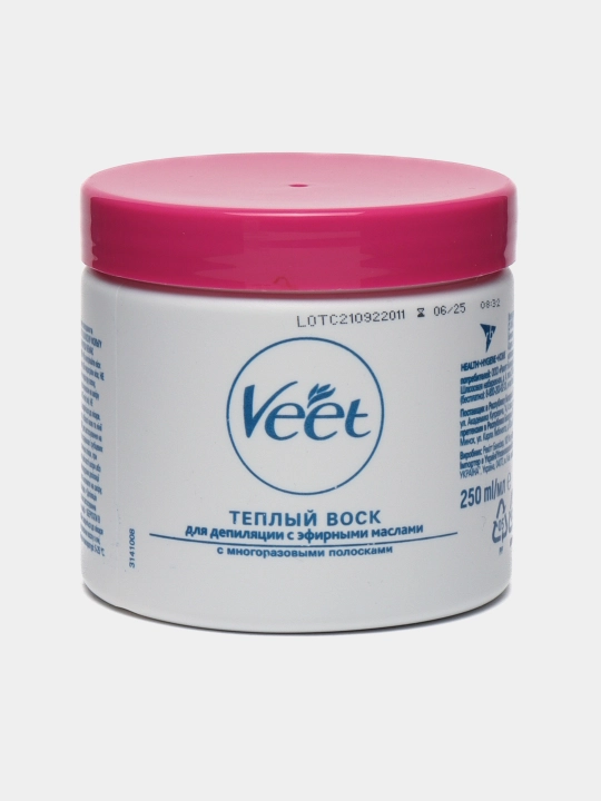 Теплый воск для депиляции Veet, с эфирными маслами, 250 мл