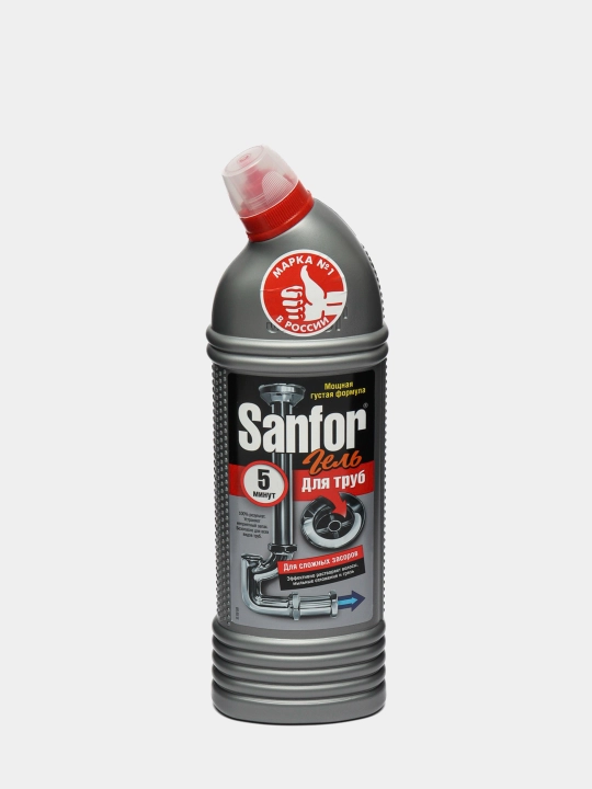 Гель для прочистки канализационных труб Sanfor, 1 л