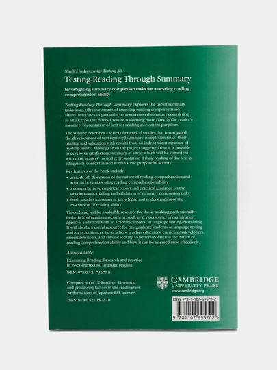 Testing Reading Through Summary, Lynda Taylor