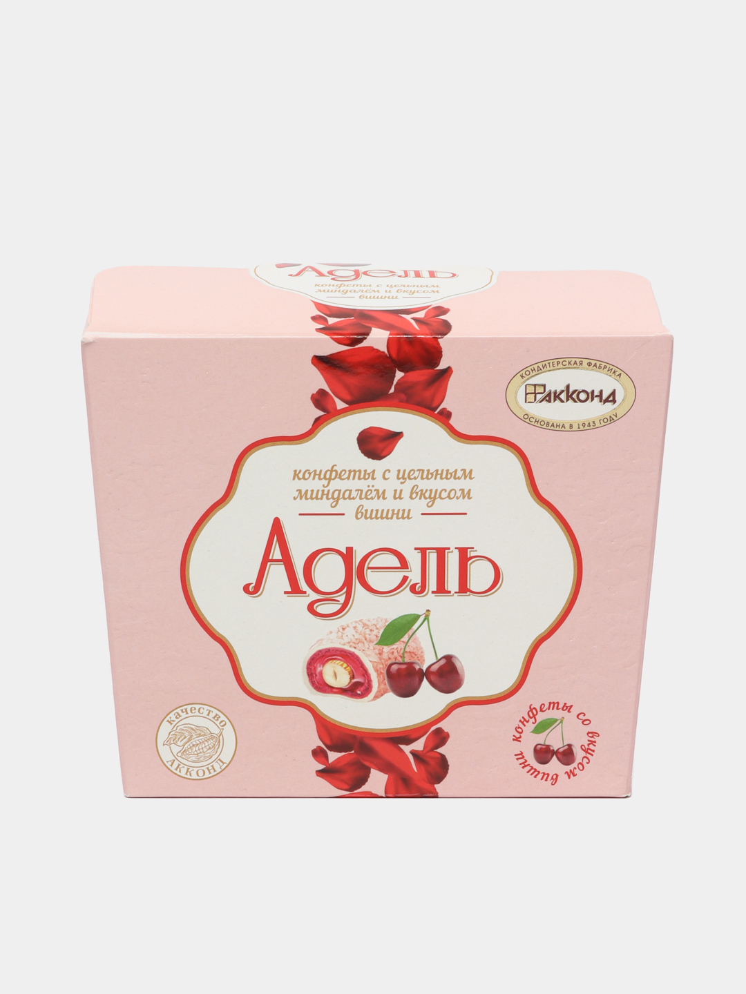 Конфеты Адель с целым миндалем со вкусом вишни, 6 шт, 150 г купить по ...