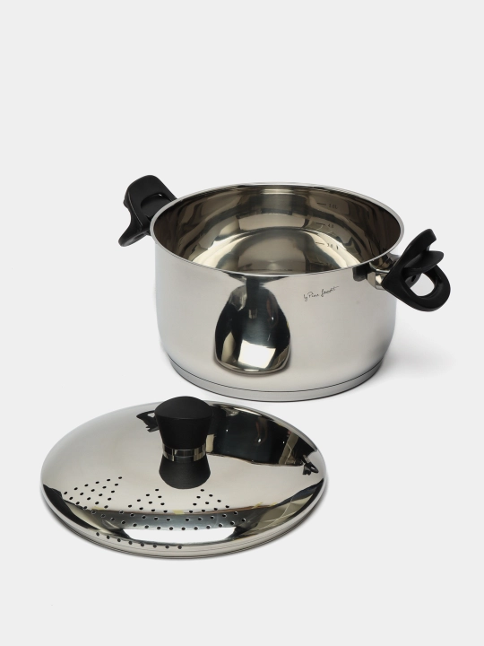 Стальная кастрюля с крышкой для сцеживания Lamart LT1206