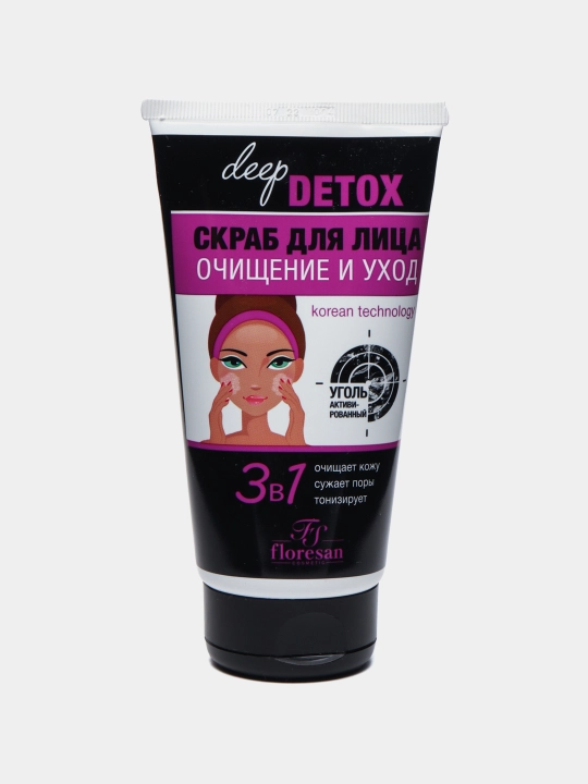 Скраб для лица Deep Detox, очищение и уход, 150 мл, Ф-19