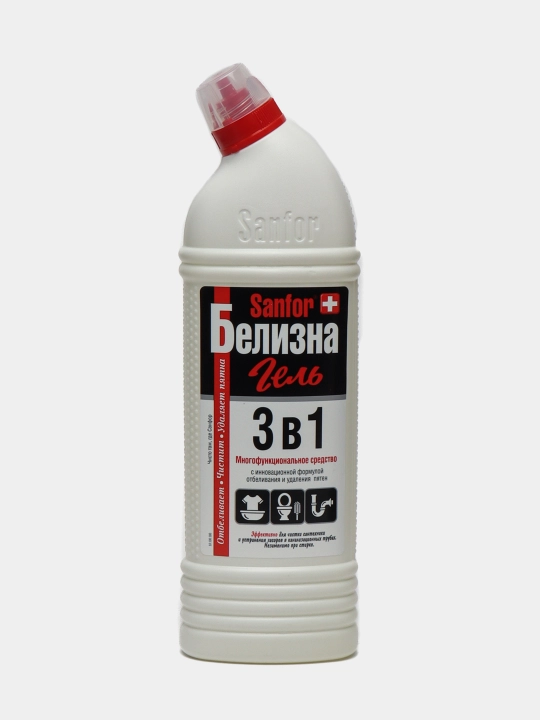 Чистящий гель Sanfor, Белизна 3в1, 1 л