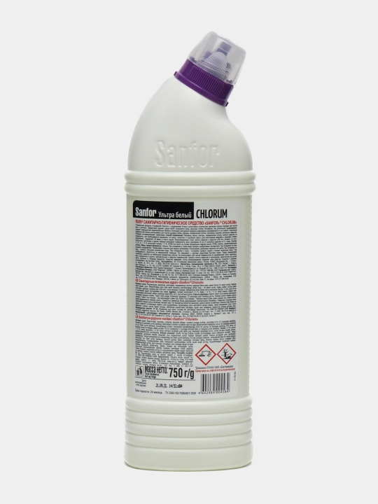 Santexnika uchun tozalovchi vosita Sanfor Chlorum, ultra oq, 750 ml