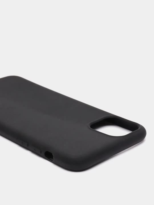 Silikon qora matli g'ilof iPhone 5 5S SE 6 Plus 6S Plus 7 8 Plus X XS XR 11 Pro Max