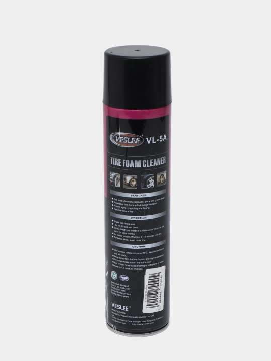 Очернитель резины для шин, пена Veslee Vl-5a Tire Foam Cleaner, 650 мл