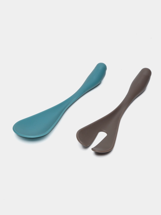Салатник в комплекте с приборами Homezaza DH1756, пластиковые, 3 предметов