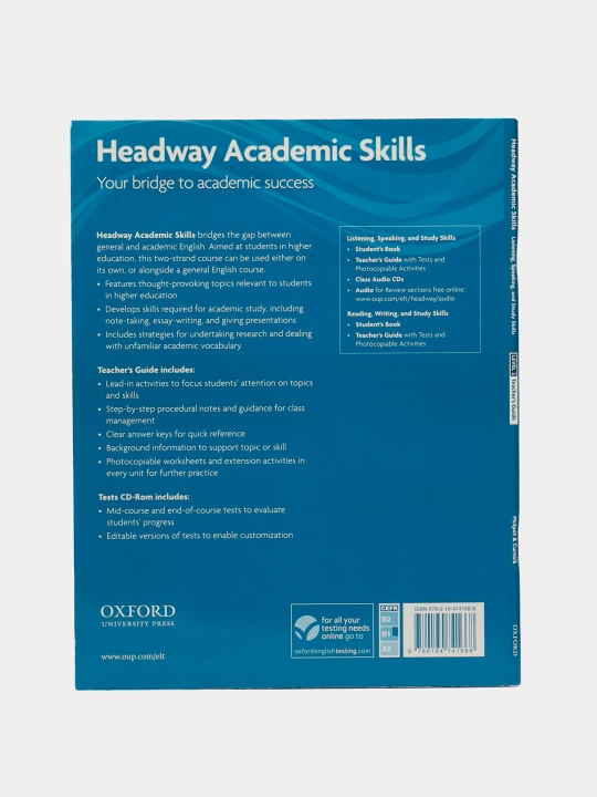 Headway Academic Skills Listening, Speaking and Study Skills 2 Teacher's Guide with Tests