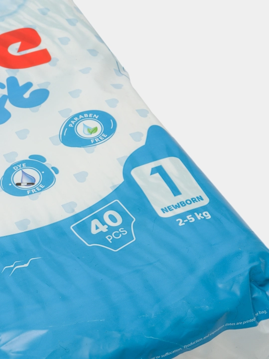 Детские подгузники Pine Soft Newborn 1, 2-5 кг, 40 шт