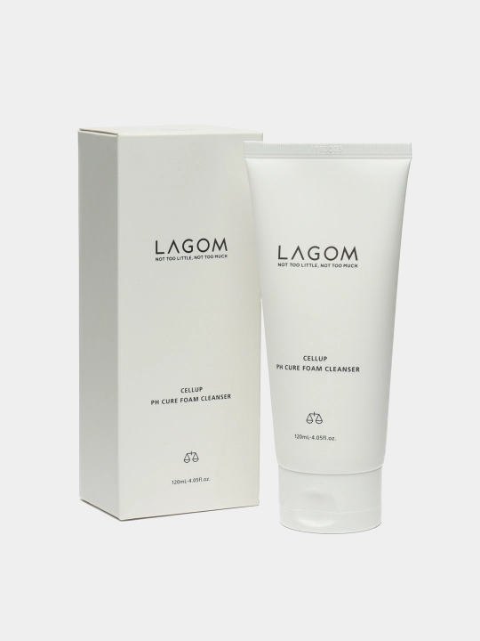Нежная пенка для умывания с низким уровнем pH Lagom Cellup Ph Cure Foam Cleanser, 120 мл - 