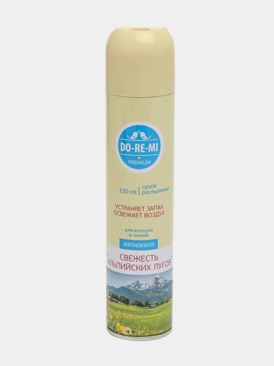 Havo xushbo'ylagich Do-Re-Mi Premium alp o'tloqlarining tozaligi, quruq sprey, 330 ml - 