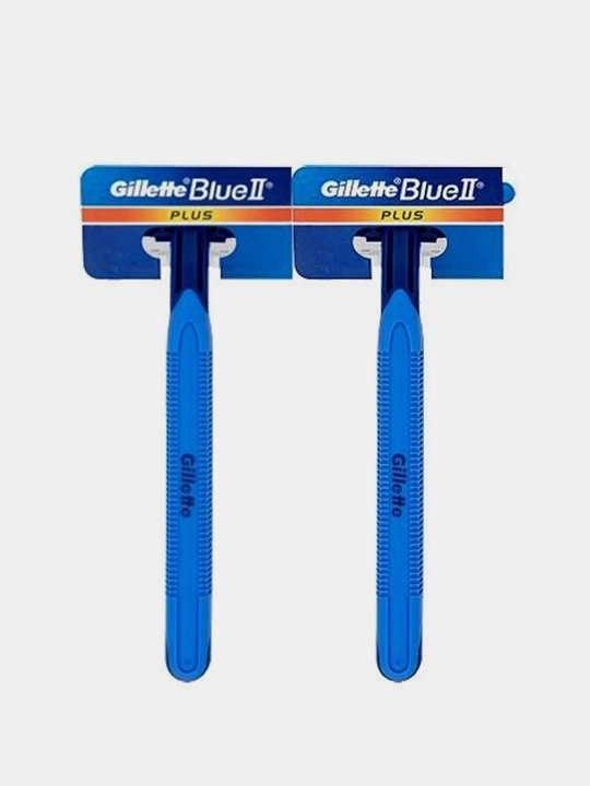 Gillette Bir martalik erkaklar ustarasi Blue2 Plus, 2 ta tig‘li, 2 dona, qo‘zg‘almas kallak