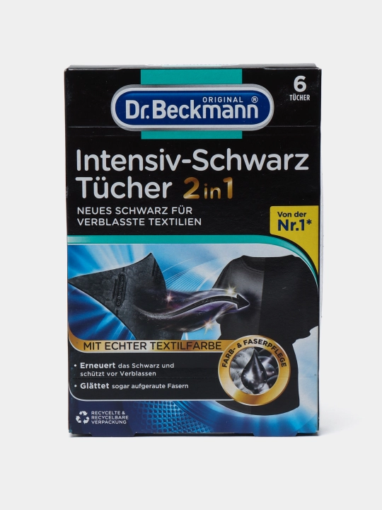 Qora rangni va matoni yangilovchi salfetkalar Dr.Beckmann, 3 da 1, 10 dona