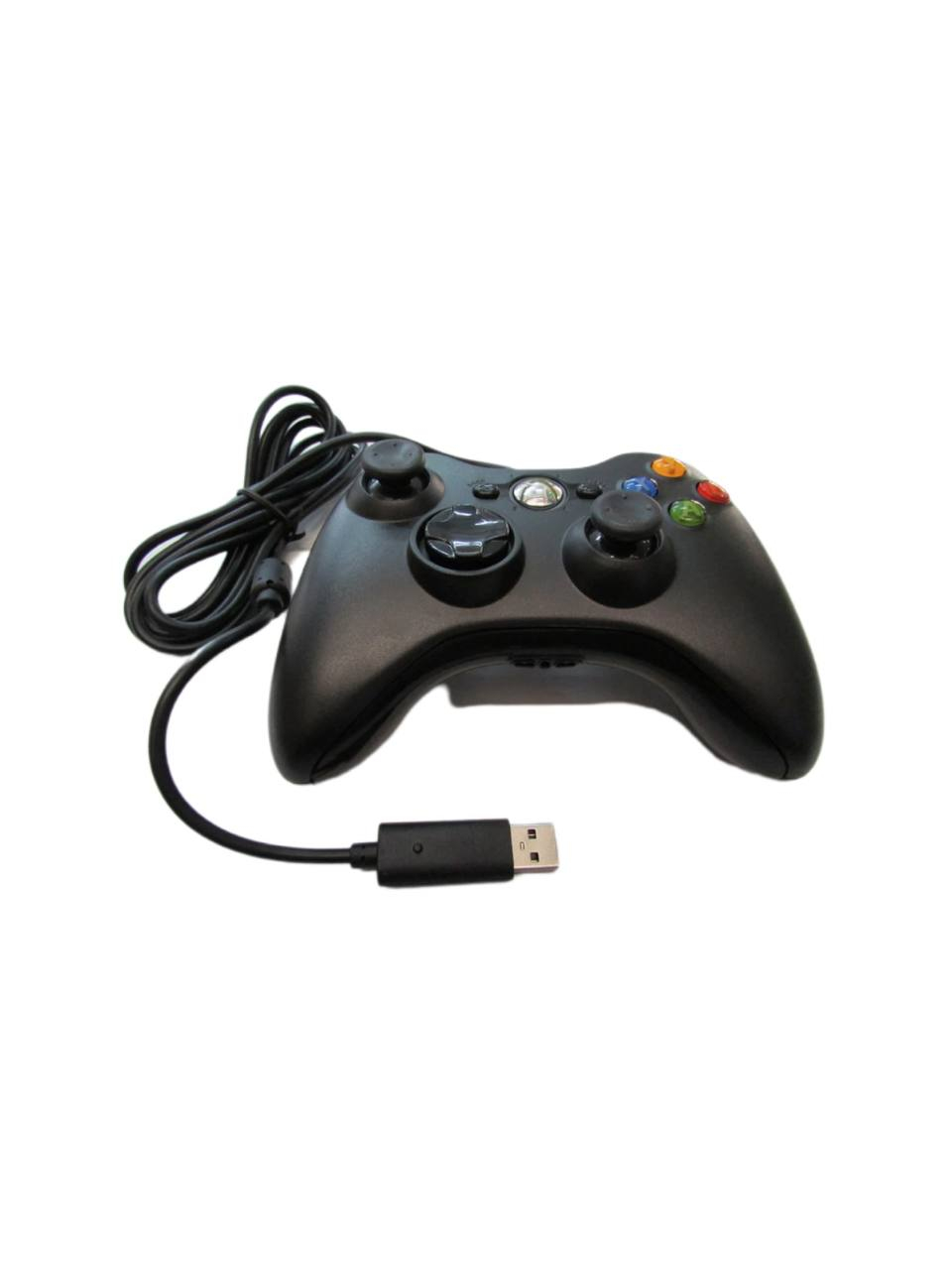 Игровой проводной контроллер Xbox 360 джойстик для икс бокс геймпад черный  USB controller купить по низким ценам в интернет-магазине Uzum (224399)