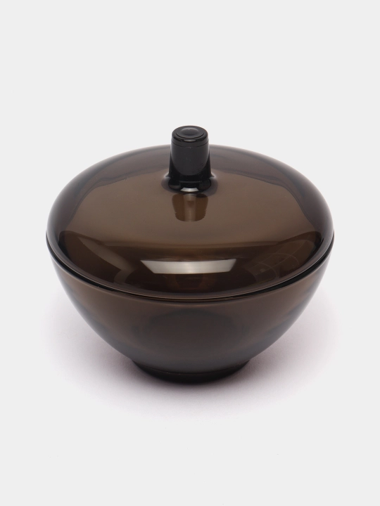 Shisha shakar idishi Ambiante Eclipse 12 sm qopqoqli jigarrang tutunrang shisha