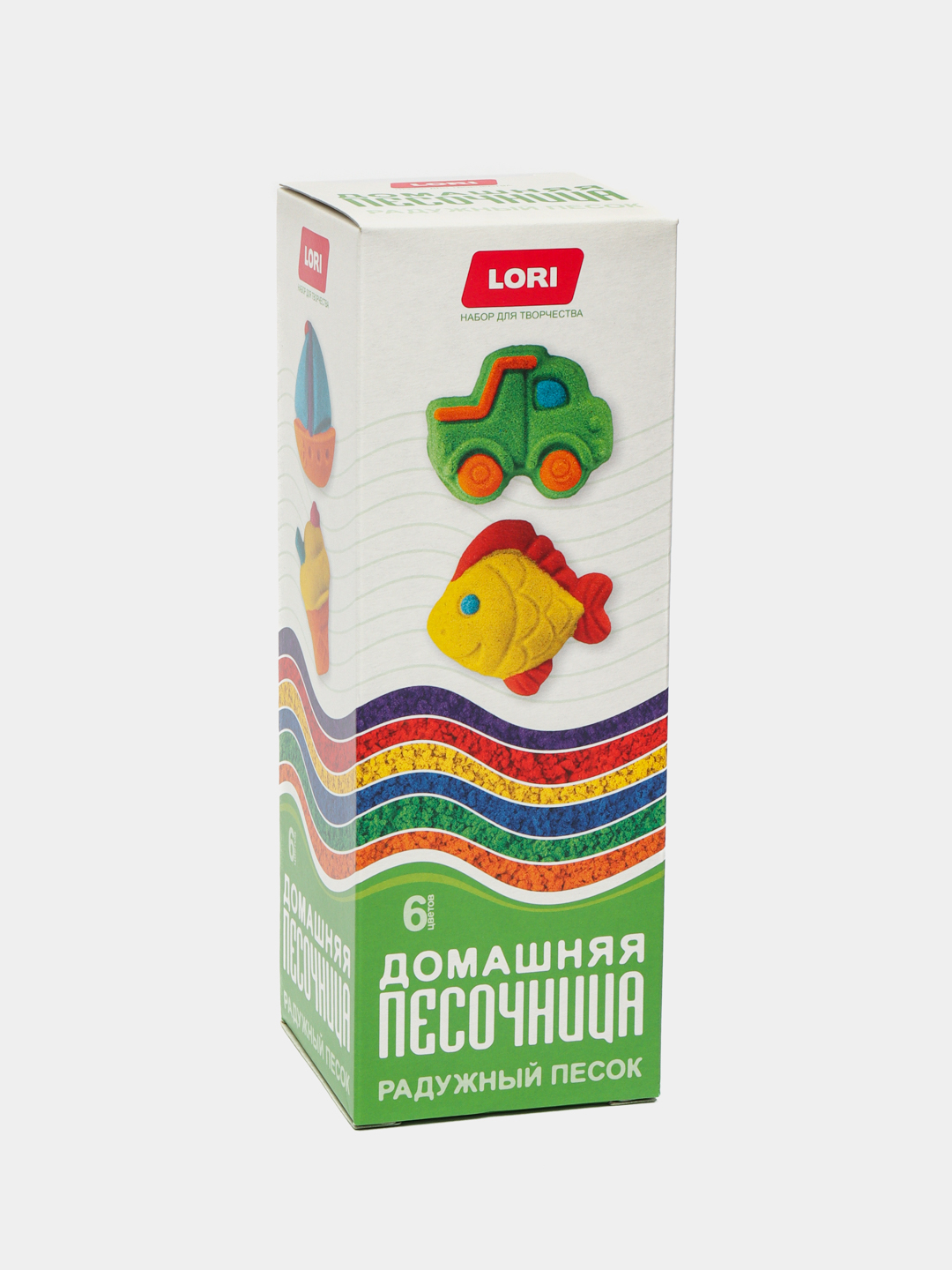 Домашняя песочница радужный песок Lori, 6 цветов по 80 г, Пт-023 купить ...