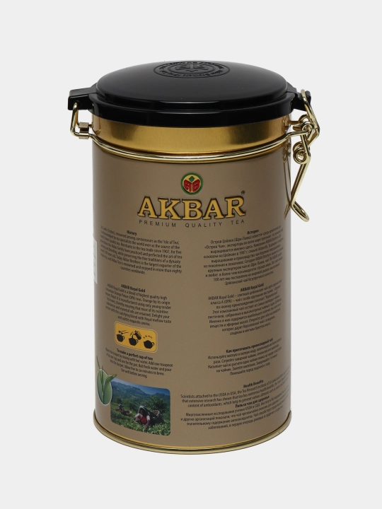 Чай черный Akbar Royal Gold подарочная упаковка, крупнолистовой, 150 г
