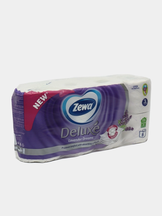 Hojatxona qog'ozi Zewa Deluxe Lavender Dreams, 3 qatlamli, 8 rulon, lavanda