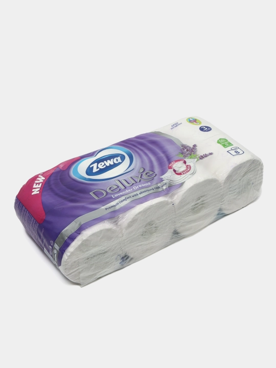 Hojatxona qog'ozi Zewa Deluxe Lavender Dreams, 3 qatlamli, 8 rulon, lavanda