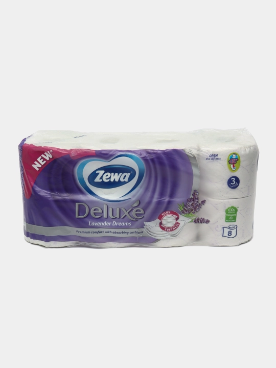 Hojatxona qog'ozi Zewa Deluxe Lavender Dreams, 3 qatlamli, 8 rulon, lavanda - 