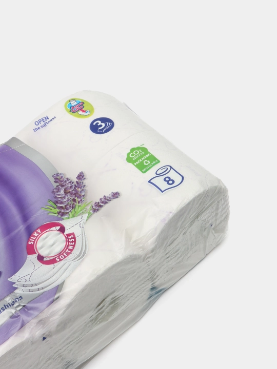 Hojatxona qog'ozi Zewa Deluxe Lavender Dreams, 3 qatlamli, 8 rulon, lavanda