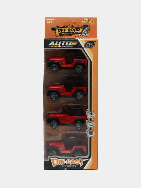 O'yinchoq mashinalar to'plami Auto Die Cast, 4 dona