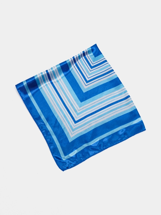 Ayollar ro'molchasi bosh yoki bo'yin uchun, kvadrat bosma bandana, atlas palantin