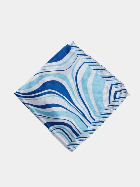 Ayollar ro'molchasi bosh yoki bo'yin uchun, kvadrat bosma bandana, atlas palantin