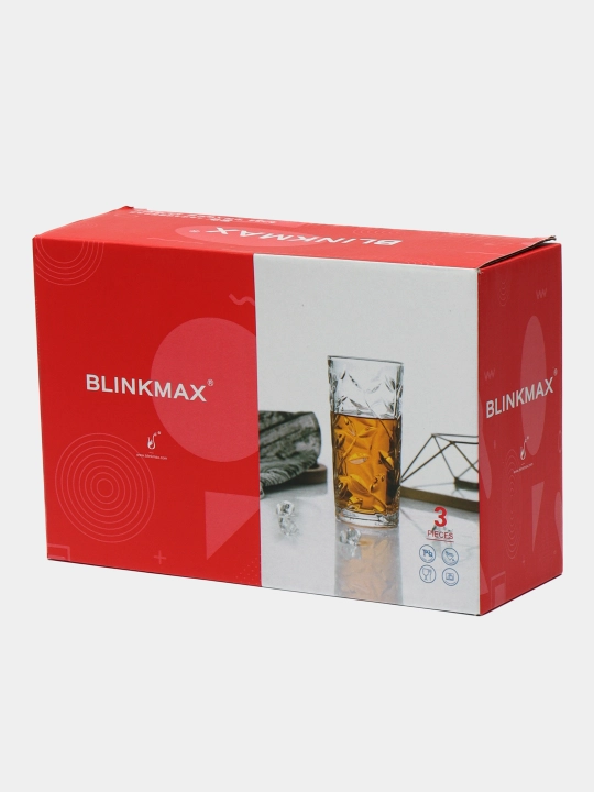Stakanlar to'plami Blinkmax LZ010108, 350 ml, 3 dona