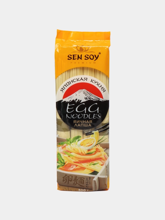 Яичная лапша Sen Soy Egg Noodles, 300 г - 